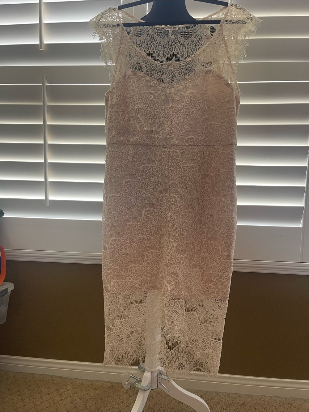 Free People Cream Lace Dress